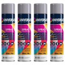 Ver imagem 1 de Tinta Spray 400ml Cinza Uso Geral em Aço Ferro Gesso Cerâmica Couro | Universo | Kit 04 Un