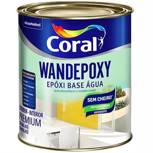 Tinta Epoxi Base Água Brilhante Coral 3,6L - Preto | MadeiraMadeira