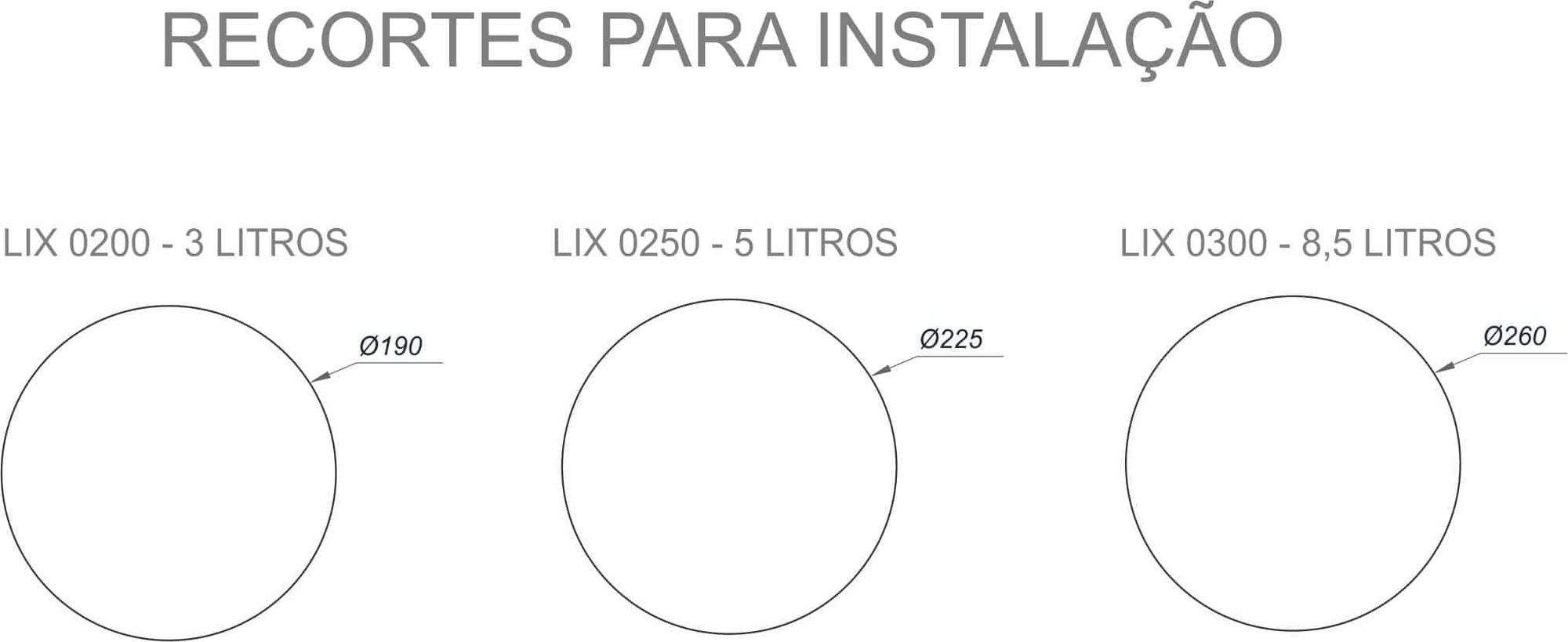 Lixeira Redonda para Embutir Inox 5l - 3