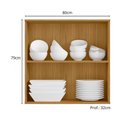 Ver imagem 4 de Armario Aereo 2 Portas 80 Cm Cria 12597 Freijo Ripado Pln