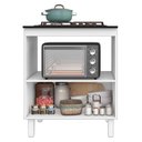 Ver imagem 3 de Balcão Para Cooktop 4 Bocas 1 Porta Branco Lacca Master Zanzini