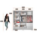 Ver imagem 4 de Guarda Roupa Agata 6 Portas 6 Gavetas com 6 Pés Clic Móveis