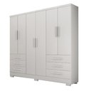 Ver imagem 2 de Guarda Roupa Agata 6 Portas 6 Gavetas com 6 Pés Clic Móveis