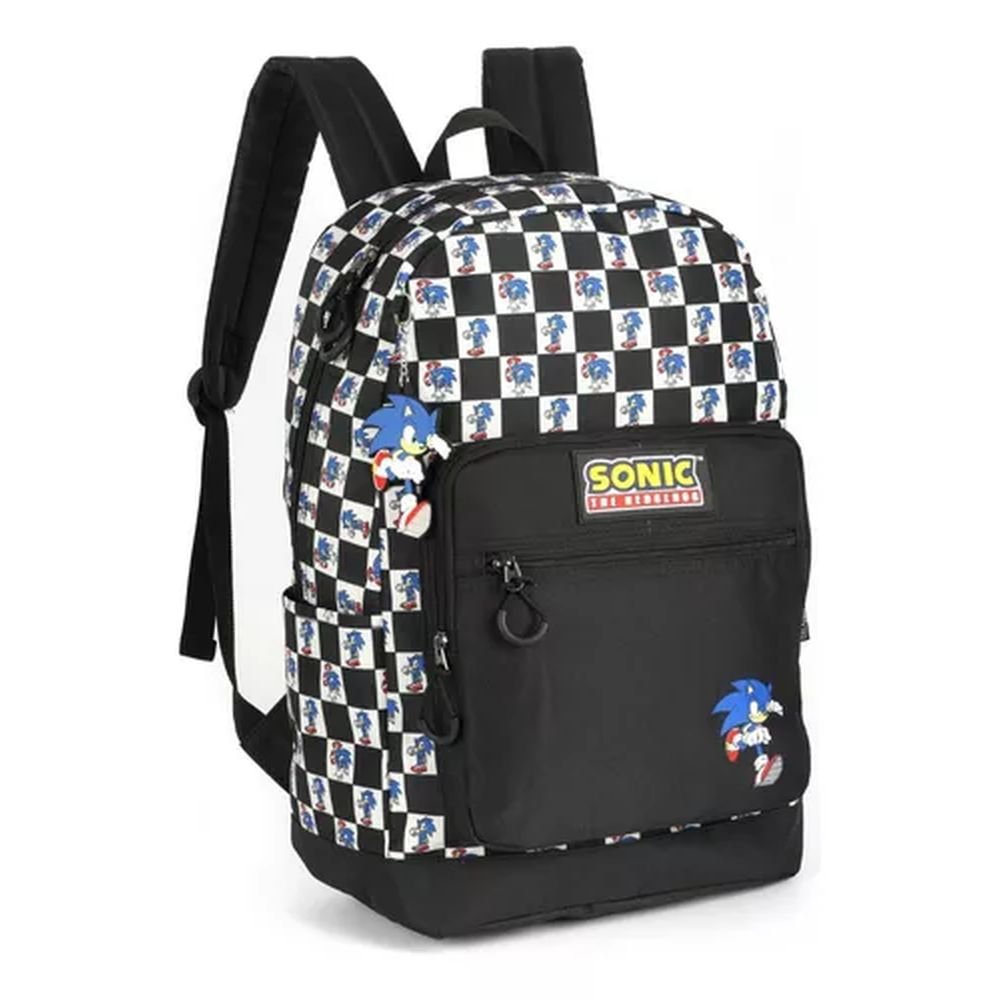 Mochila Infantil Sonic Ms47534so Preto - Luxcel - 1