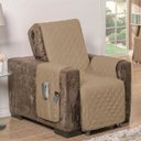 Ver imagem 1 de Protetor de Poltrona Impermeável Dupla Face Cáqui/Tabaco