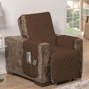 Ver imagem 2 de Protetor de Poltrona Impermeável Dupla Face Cáqui/Tabaco