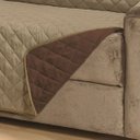 Ver imagem 3 de Protetor de Poltrona Impermeável Dupla Face Cáqui/Tabaco