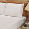 Jogo de Lençol Casal King Liso Bianca 03 Peças Tecido Microfibra - Branco - 2
