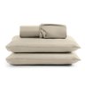 Jogo de Lençol Casal King Liso Bianca 03 Peças Tecido Microfibra - Cáqui - 3