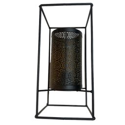 Lanterna Decorativo Premium com Luz Estrutura Metal Rústico Espressione Lanterna Decorativa, Lantern - 7