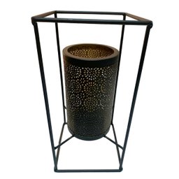 Lanterna Decorativo Premium com Luz Estrutura Metal Rústico Espressione Lanterna Decorativa, Lantern - 2