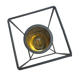 Lanterna Decorativo Premium com Luz Estrutura Metal Rústico Espressione Lanterna Decorativa, Lantern - 6