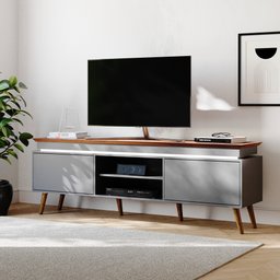 Rack para TV Até 75 Polegadas Kaia com 2 Portas com LED Babus - 1