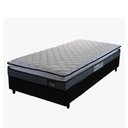 Ver imagem 1 de Cama Box Solteiro Colchão Espuma D33 Pillow Top Millenium 88X188X57Cm Cinza/Preto
