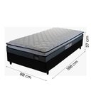 Ver imagem 5 de Cama Box Solteiro Colchão Espuma D33 Pillow Top Millenium 88X188X57Cm Cinza/Preto