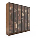 Ver imagem 1 de Guarda Roupa Casal 6 Portas Reflecta Float com LED Lucent 231cm - Canella