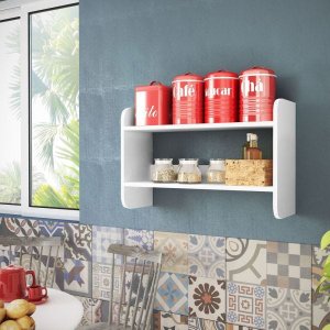Kit Cozinha Prateleiras com Suportes Invisíveis Multivisão Br