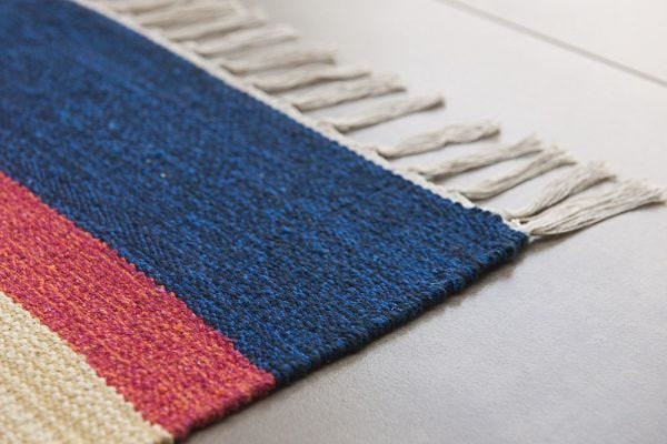 Tapete Kilim - 1,40M x 2,00M - 100% Algodão - Desenho 001 - Niazitex - 2