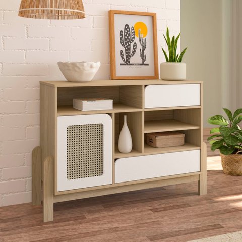 Buffet Aparador Nature - Naturale/ Branco/ Palha