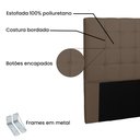 Ver imagem 3 de Cabeceira Verona Para Cama Box Queen 160 cm Suede Caramelo - D’Rossi