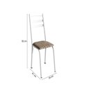 Ver imagem 4 de Conjunto Sala de Jantar Mesa Quadrada 90cm Tampo BP com 4 Cadeiras Adriana Branco/Rattan/Demolição
