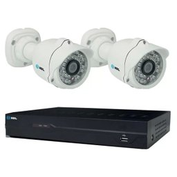 Kit Cftv HDl Hmk-100-C2 DVR 4 Canais - 2 Câmeras / HD 500Gb / Fonte / Cabo - 1