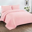 Ver imagem 1 de Kit Colcha / Cobre Leito Casal Plume - Sultan Rosa