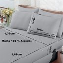 Ver imagem 4 de Jogo de Cama Buettner Casal Malha Basic Liso 3 Peças Prata