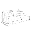 Ver imagem 2 de Sofá Cama Sala de Estar Bipartido 250cm Retrátil com Almofadas Caixa Zero Dalton Linho Bege G93 - G