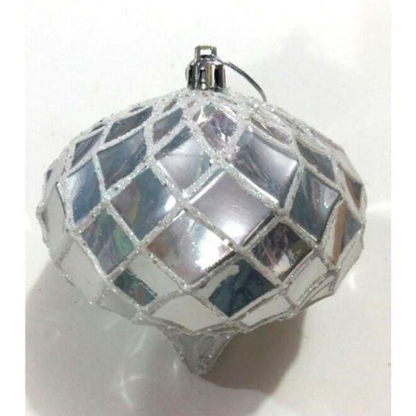 Conjunto de Bolas de Natal Peão Prata 6 peças Empório - 4