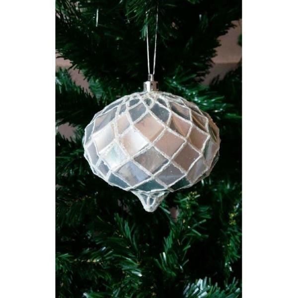 Conjunto de Bolas de Natal Peão Prata 6 peças Empório - 1