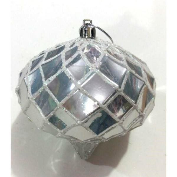 Conjunto de Bolas de Natal Peão Prata 6 peças Empório - 3