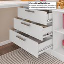 Ver imagem 3 de Penteadeira em L com 3 Gavetas e 2 Nichos Flex Multimóveis Crrui-CMO003 Branco
