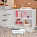 Ver imagem 6 de Penteadeira em L com 3 Gavetas e 2 Nichos Flex Multimóveis Crrui-CMO003 Branco