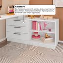 Ver imagem 7 de Penteadeira em L com 3 Gavetas e 2 Nichos Flex Multimóveis Crrui-CMO003 Branco