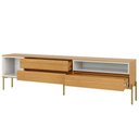 Ver imagem 5 de Rack para Sala de Estar Tv 60 Pol 224cm Industrial Sorah D03 Freijó Off White - Lyam Decor
