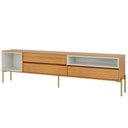 Ver imagem 1 de Rack para Sala de Estar Tv 60 Pol 224cm Industrial Sorah D03 Freijó Off White - Lyam Decor