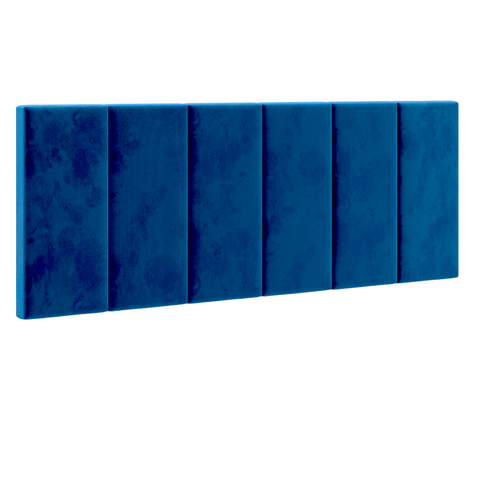 Cabeceira Cama Casal Queen Modulo 1,60 Itália Estofada Suspensa - Azul Suede