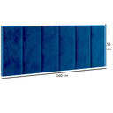 Ver imagem 6 de Cabeceira Cama Casal Queen Modulo 1,60 Itália Estofada Suspensa - Azul Suede