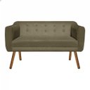 Ver imagem 3 de Kit Sofá Retrô Namoradeira 02 Lugares e 02 Poltronas Julia​ Suede Marrom Rato - D'Rossi