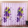 Cortina Florana Rosas Micro Fibra Estampa Digital Sala Quarto 3,00 x 2,50 Metros - Lilás - 1