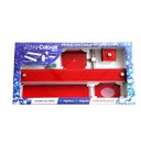 Ver imagem 1 de KIT DE ACESSÓRIOS PARA BANHEIRO METAL E VIDRO VERMELHO 5 PCS
