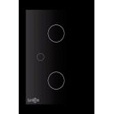 Ver imagem 1 de Interruptor Touch, na cor Branco , espelho de acrílico, linha TOK Glass, 2 botões - 4x2