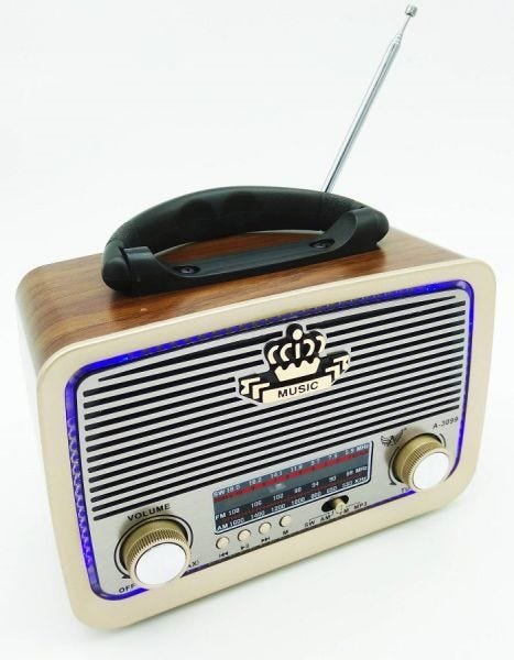 Rádio Retro Am FM Entrada USB Cartão Sd Aux Pendrive Altomex  A-3099 - 4