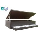 Ver imagem 2 de Base Box Baú Solteiro com Auxiliar Marrom Corino Espuma 88x188 com Pistao A Gás