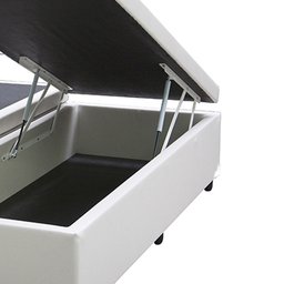 Cama Box King Size com Baú Pistão a Gás Bipartido - 193x203 - 3