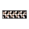 Passadeira Cozinha Uzoo 140x44cm Xadrez Diagonal Marrom - 1