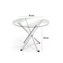 Ver imagem 3 de Sala de Jantar Completa Volga C/ Tampo de Vidro 95x95cm e 4 Cadeiras Holanda Cromada - Preto -