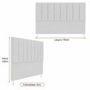 Ver imagem 3 de Cabeceira para Cama Box King 195cm Cory Linho Bege - Sallar Home