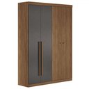 Ver imagem 6 de Guarda-roupa Casal Buriti 4 Portas 2 Gavetas Ripado Flex Jatoba/grafite 16244 - Santos Andirá
